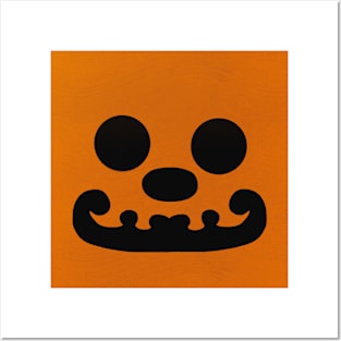 Cute Pumpkin Face Posters and Art